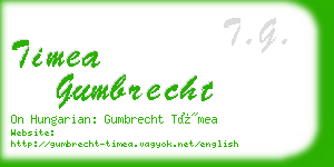 timea gumbrecht business card